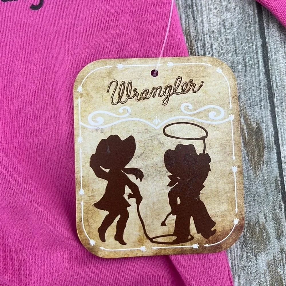 Baby Girl Wrangler Long Sleeve Hooded Onsie Cowgirl Western Size 24M